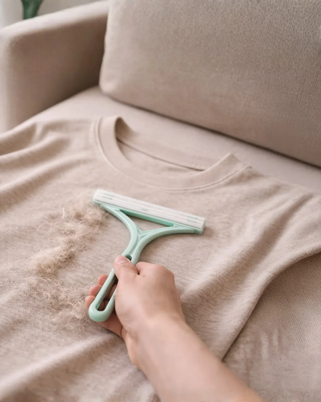 Using The Everyday Brush — removing pet hair from fabric